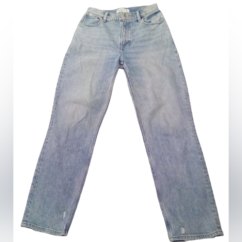 Abercrombie & Fitch Women's Blue 90s Straight Ultra High Denim Jeans 27/4